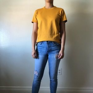 Uniqlo U Yellow Crew Neck Short-sleeve T-shirt